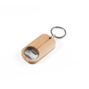 Chaveiro, abridor de garrafas em aço inox e bambu - Image 4