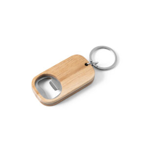 Chaveiro, abridor de garrafas em aço inox e bambu - Image 3
