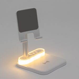 Base de carregamento com suporte celular e luminária - Image 6