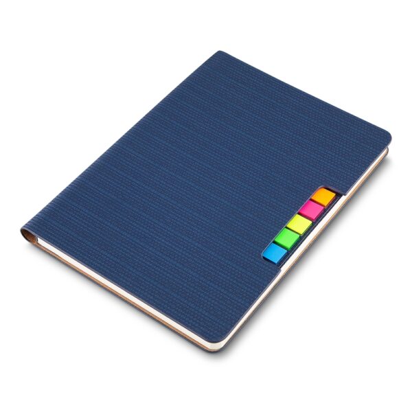 caderno com autoadesivos