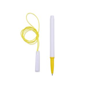 Caneta plástica com cordão - Image 4