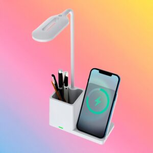 Luminária led com porta caneta e carregador - Image 3
