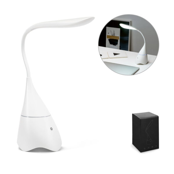 luminária de mesa comcaixa de som