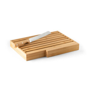 Tábua para pão em bambu com faca em aço inox - Image 3