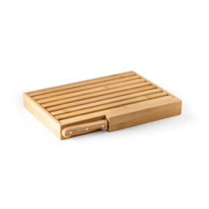 Tábua para pão em bambu com faca em aço inox - Image 5