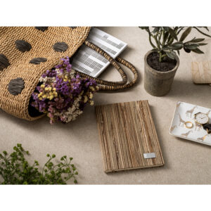 Caderno A5 de capa dura em palha natural - Imagem 6