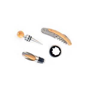 Kit vinho bambu 4 peças personalizada - Imagem 5