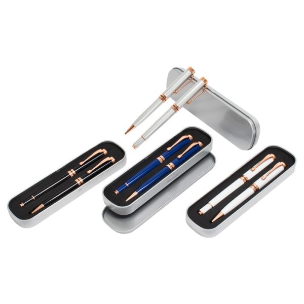 kit com 2 canetas em metal