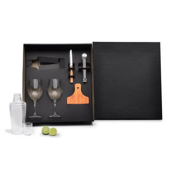 kit para drinks com coqueteleira