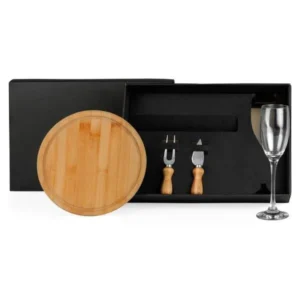 Kit queijo com taça p/ champagne - 4 peças - Imagem 1